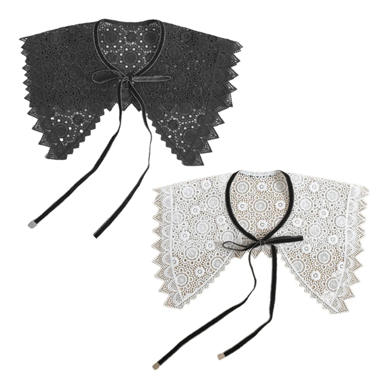 Модный декоративный фальшивый воротник ажурный жаккардовый цветочный Лотос