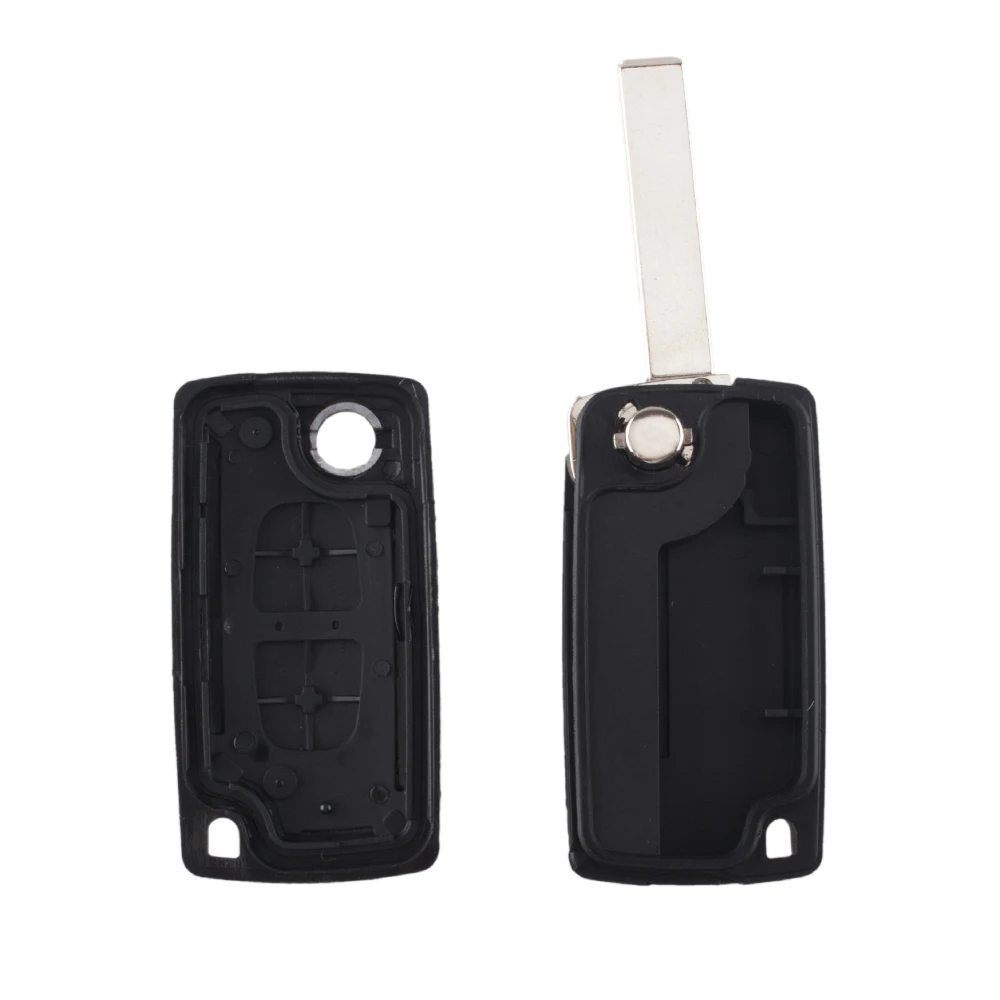 KEYYOU 10X Флип складной 2 кнопки дистанционного ключа чехол для PEUGEOT 307 308 107 207 407 408 с канавкой CE0523