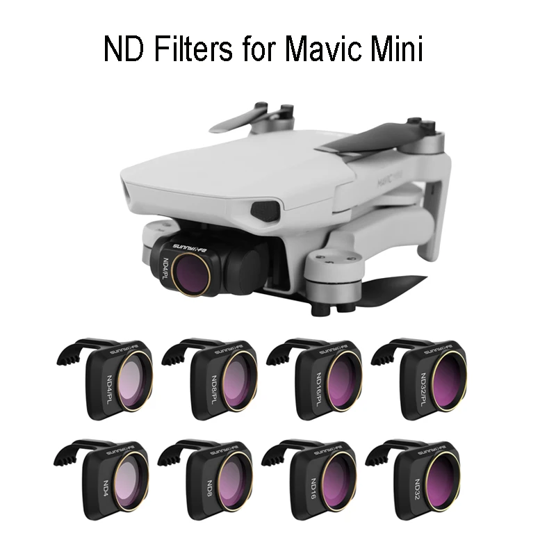 4 шт. фильтры для объектива DJI Mavic Mini ND 8 16 32 PL набор фильтров поляризационные дрона