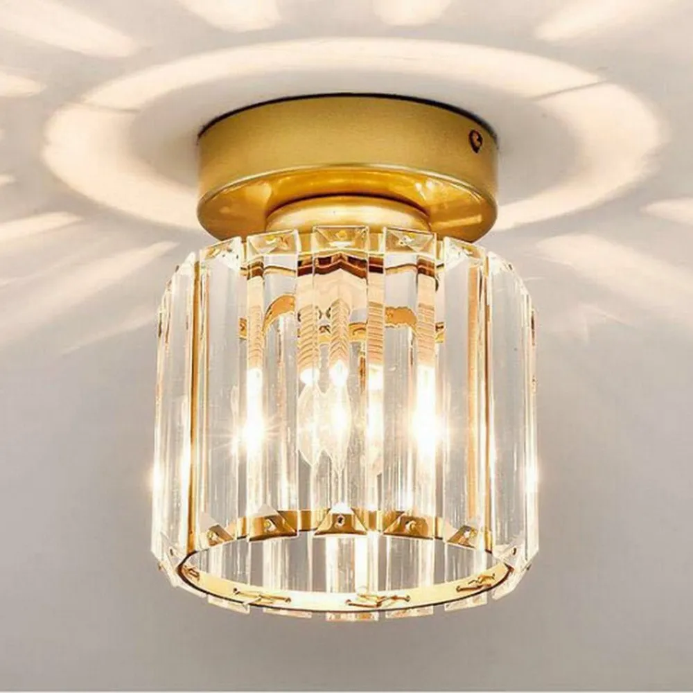 Современный хрустальный потолочный светильник круглая квадратная лампа для