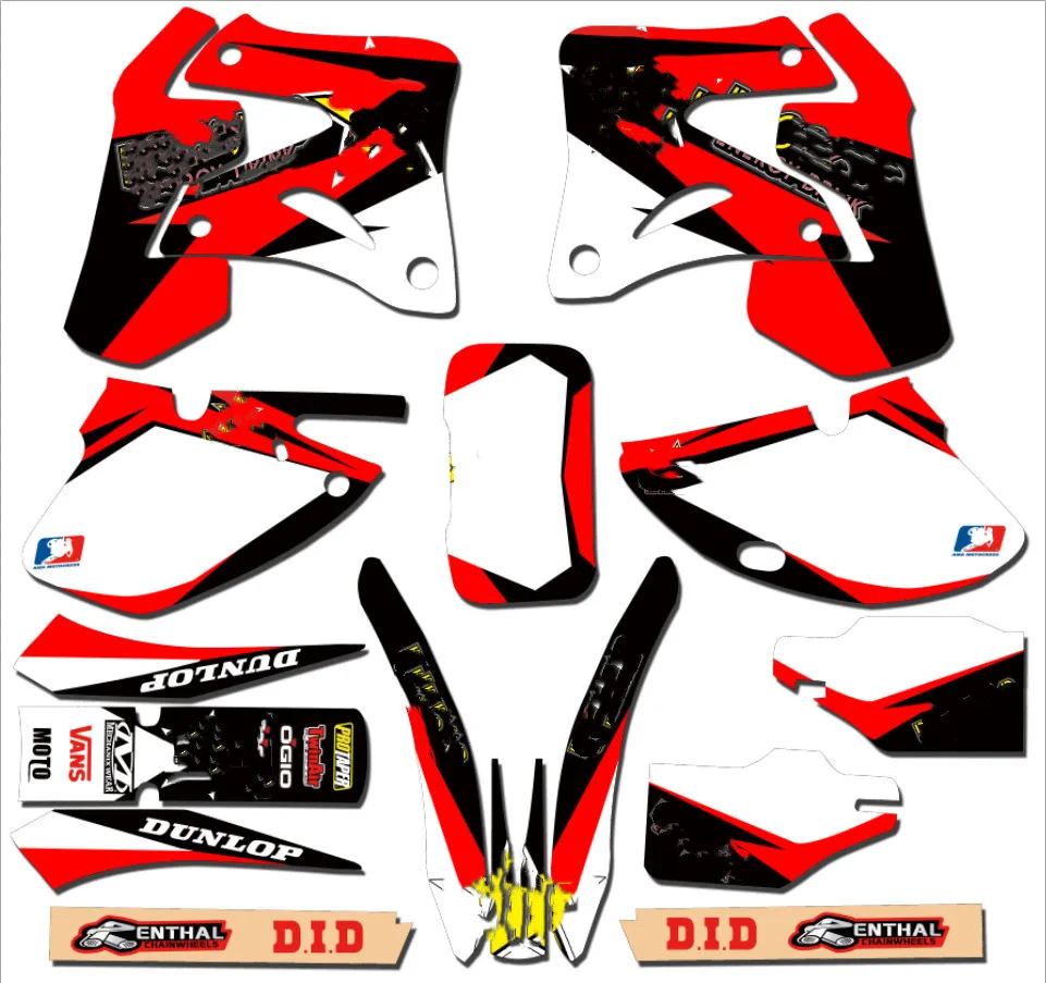 Персонализированные наклейки для мотокросса графические фоны наборы Decos Honda CRM250AR