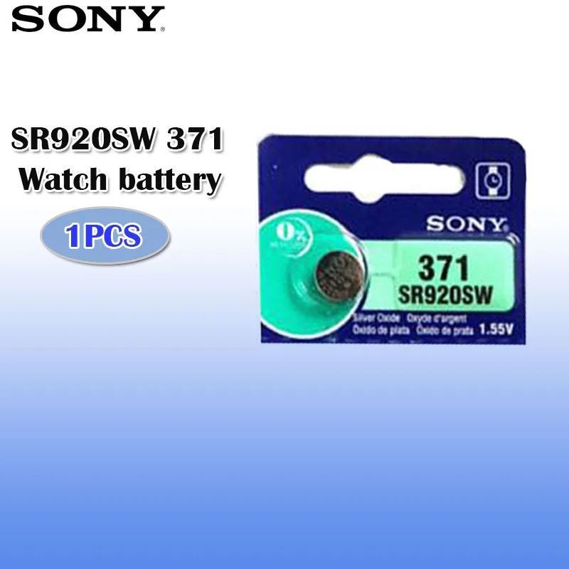Аккумулятор для часов sony 1 шт./лот 100% оригинал 371 SR920SW 920 SR920 55 в монета с кнопками
