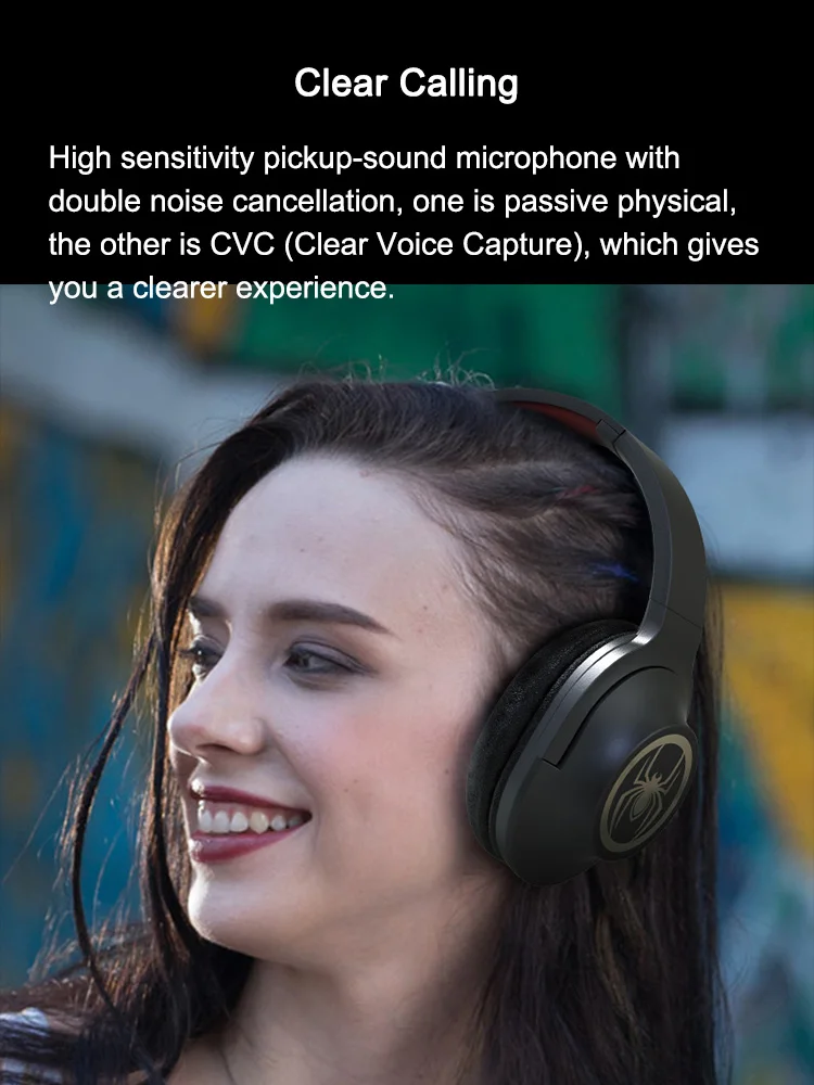 Сертифицированные наушники Marvel Bluetooth V5.0 &quotЖелезный человек&quot Беспроводные