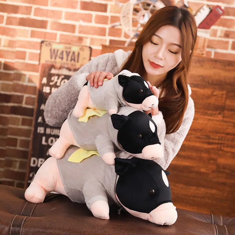 1 шт. Милая Свинья Кукла Плюшевая Игрушка Подушка для сна в одежде уродливая