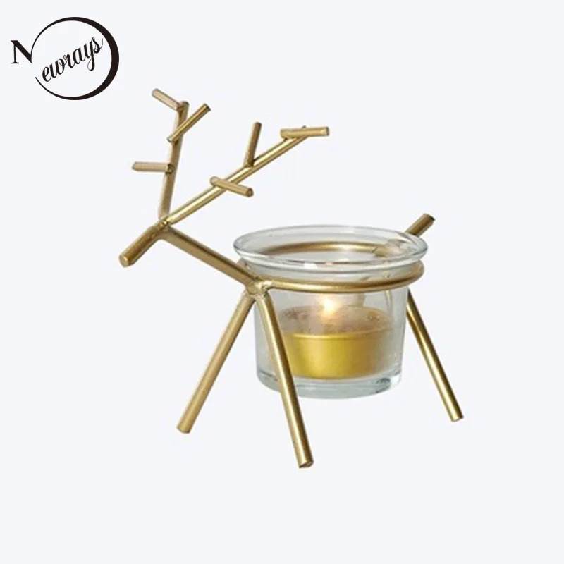 Современный Креативный металлический стеклянный держатель для свечи с головой