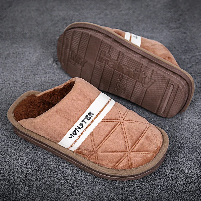 Слиперы M & V мужские зимние теплые плюшевые хлопковые слиперы модные домашние