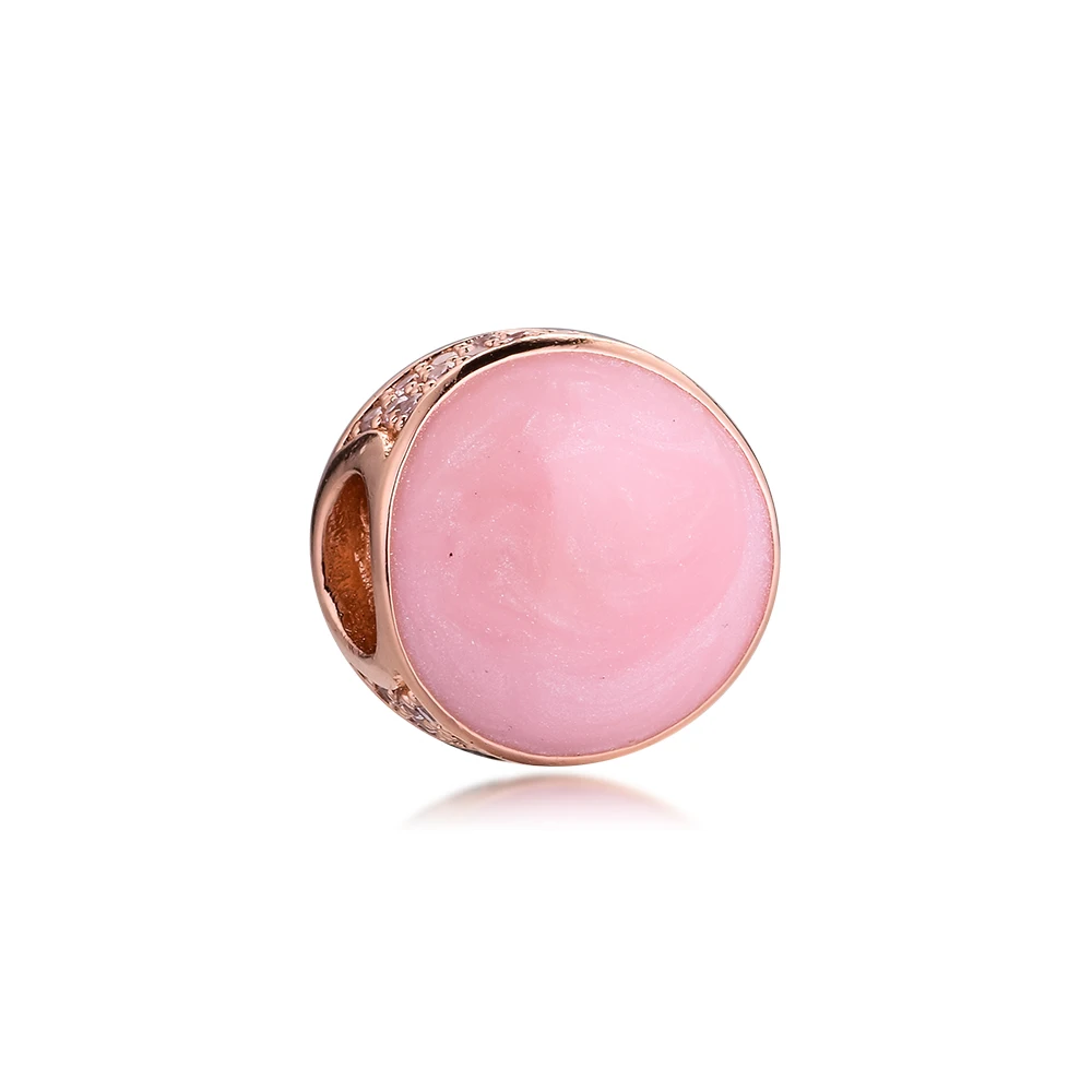

Pink Swirl 2021 Valentine's Day DIY S925 Sterling Silver Beads Fashion Girl Pendant Women Cheap Charms