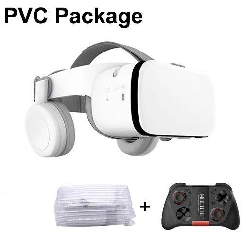 With Mocute 050 Bobovr Z6 3D vr Очки виртуальной реальности иммерсивная VR беспроводная гарнитура c Bluetooth смартфоны 3d картон с контроллером - Цвет: With Mocute 050