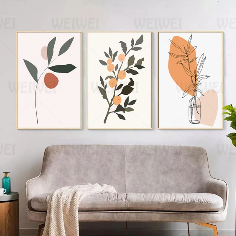 

Figure Line Painting Flowers Home Decoration Painting Vase Plant Canvas Painting Bedroom Dining Room Coffee Shop Wall Art Poster