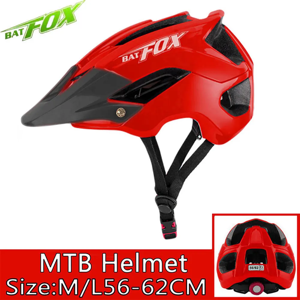 BATFOX велосипедный шлем casco MTB велосипедный шлем профессиональный дорожный велосипедный шлем для женщин ультралегкий цельный спортивный шлем - Цвет: Red Black