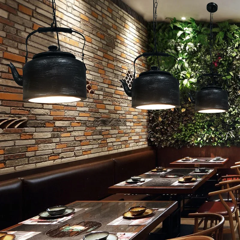 Подвесной светильник в стиле ретро потолочный индастриал для столовой железный