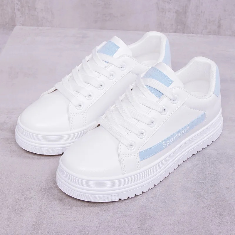 2019 Новинка весны осень белые кроссовки Женская обувь В Корейском стиле Обувь для