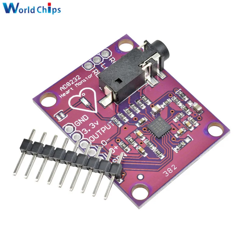 AD8232 ЭКГ Физиологическое измерение пульсометр монитор сенсорный модуль один