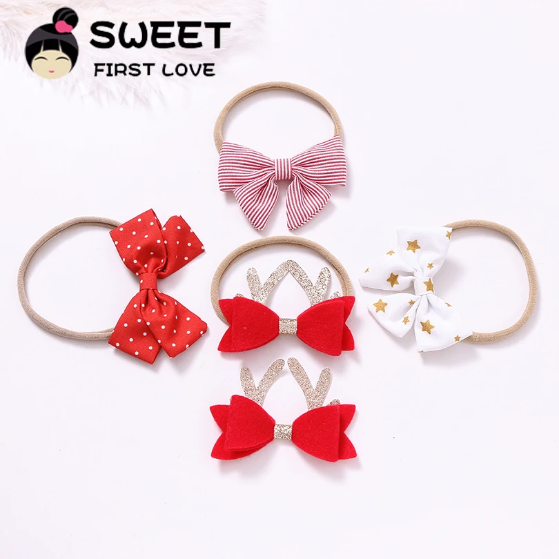 5 шт./лот Рождественский головной убор Повязка на голову для девочек Аксессуары