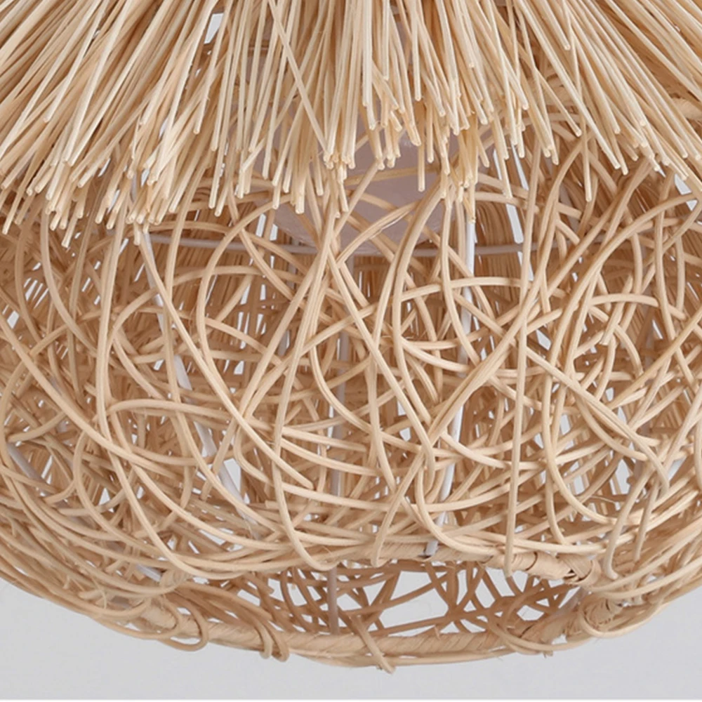 Ручной подвесной светильник E27 в японском стиле из ротанга для ресторана спальни