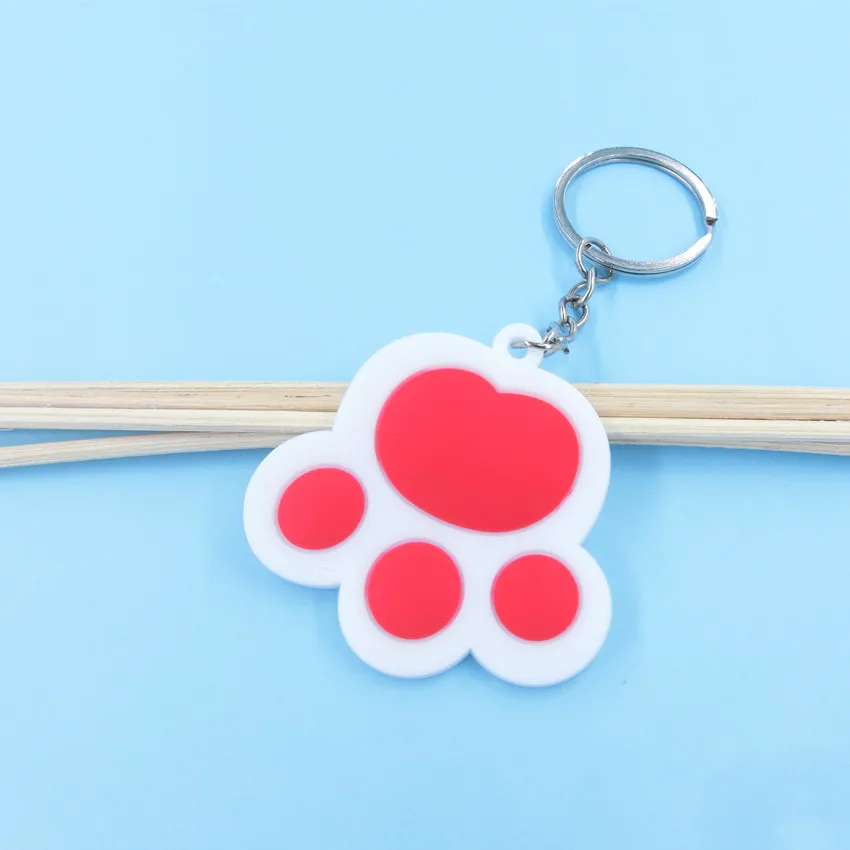 Милый ключница с большой лапой животных для женщин, девочек, мальчиков, подарка на вечеринку, день рождения, студенческий портфель, плечевой рюкзак, подвеска KC303.