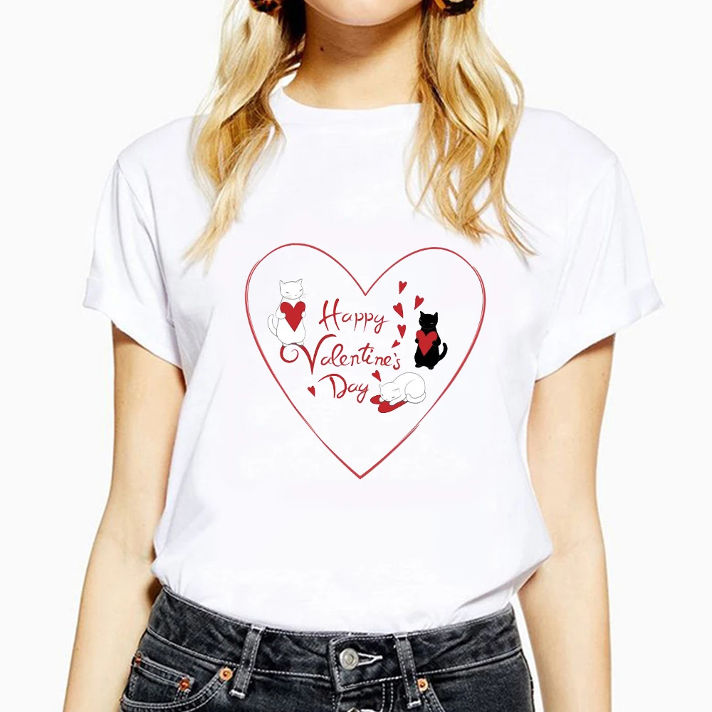 Футболка с принтом кота белые женские футболки топы больших размеров в стиле Kpop