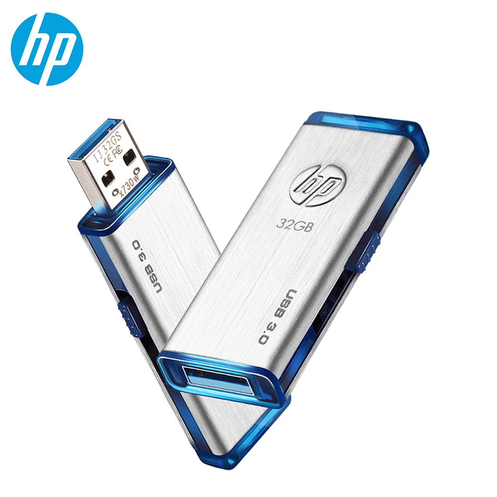 Металлический USB флеш накопитель HP 3 0 32 ГБ 64 128 флешка водонепроницаемая карта