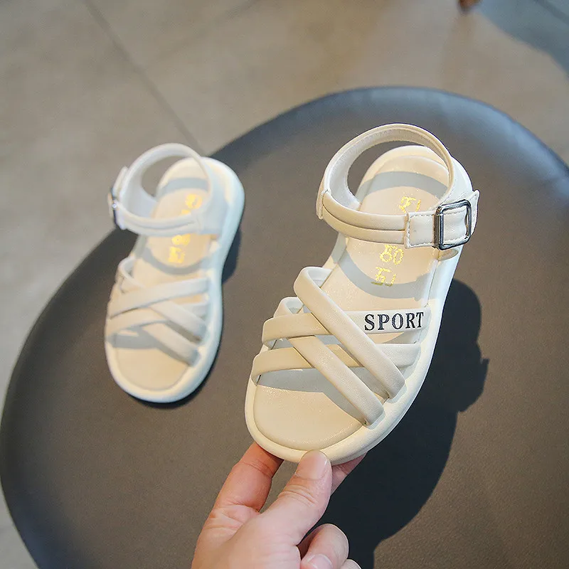 

Girls' sandals children's shoes 2021 summer new fashion baby girl soft soled middle big children's little princess shoes