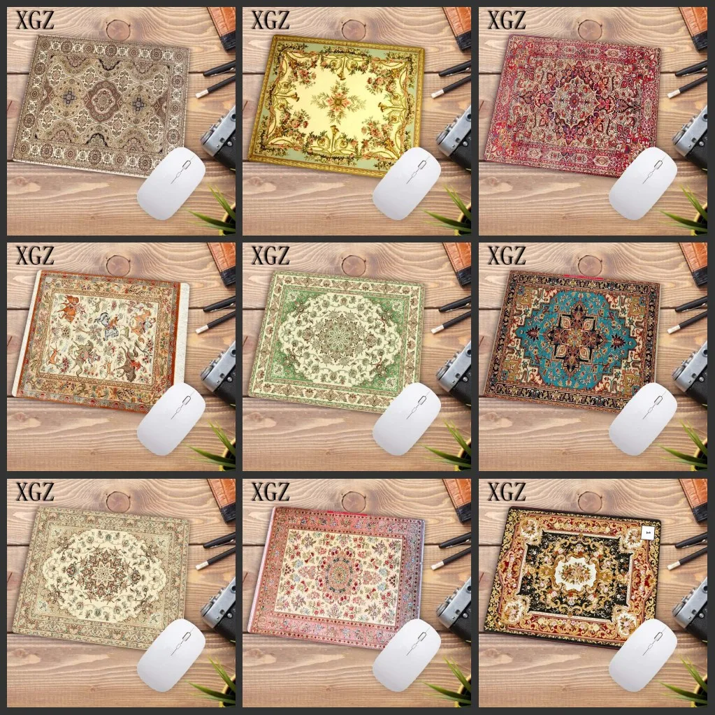 Промо-акция XGZ, самый дешевый модный персидский коврик 22x18 см, резиновый нескользящий игровой коврик для клавиатуры и мыши ноутбука LOL CSGO Dota