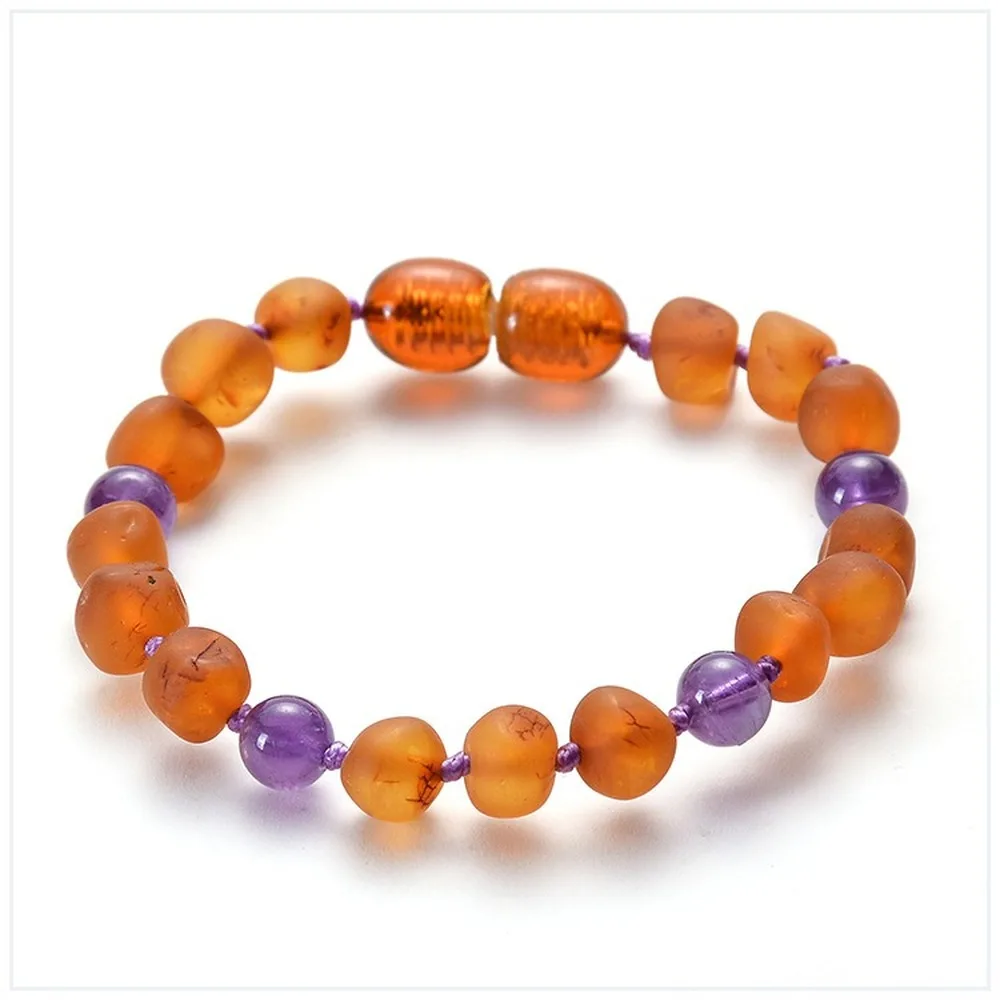

Natural Baltic Sea Amber Frosted Amber Baby Bracelet Baby Teething Molar Amber beads Bracelets
