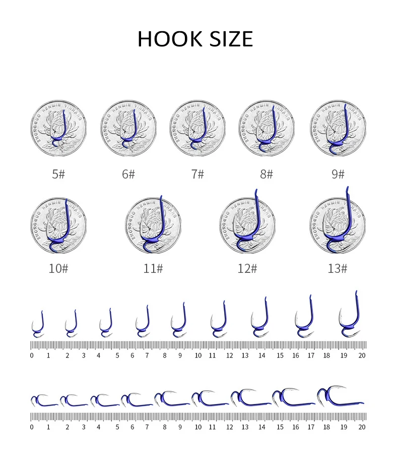 Рыболовная крючок 10 шт. посылка Высокоуглеродистая сталь двухсторонний острый
