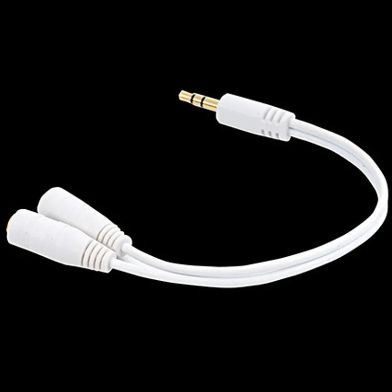 Позолоченный аудиокабель с разъемом 3 5 мм сплиттер для наушников разделитель