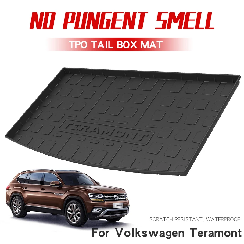 TPE материал всепогодный автомобильный коврик для багажника, Накладка для заднего грузового подноса, черный протектор для Volkswagen Teramont 2017-2019 от AliExpress RU&CIS NEW