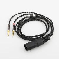 high quality hc010 2x3 5mm hifi 4 pin xlr male balanced headphone upgrade cable for sundara aventho focal elegia t1 t5p d7200 d