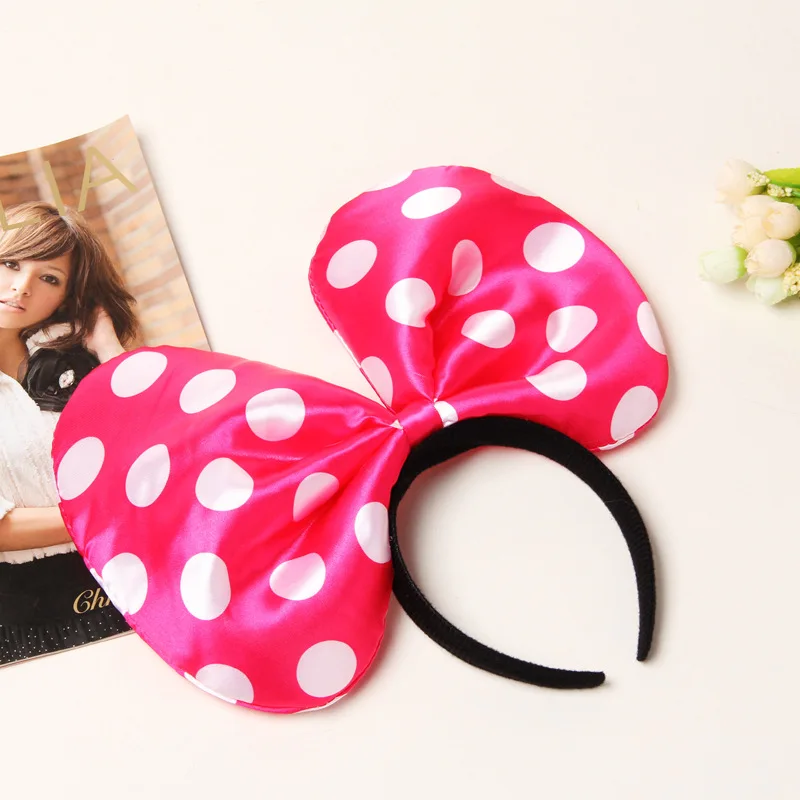 Красные леггинсы розового цвета с большим бантом Rosa обручем для волос девочек