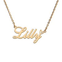 god with love heart personalized character necklace with name lilly for best friend jewelry gift