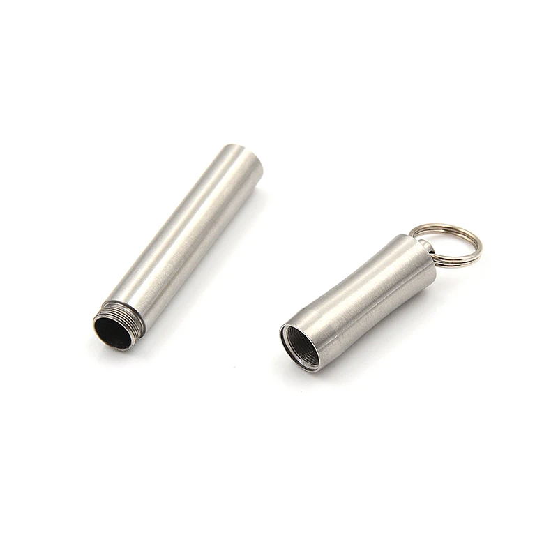 

Eco-Friendly Outdoor Camp Hike Mini Bottle Toothpick Holder With Keychain Ultralight Portable Keychain Toothpick Box Pill Case