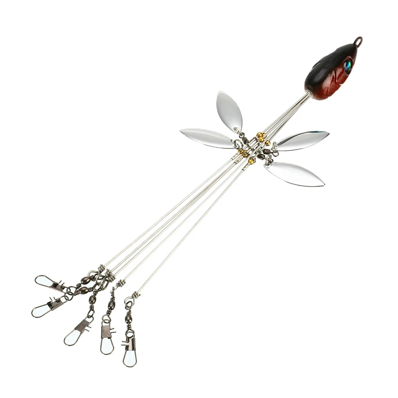 5 Arm 8 Bladed Bass Fishing Alabama Umbrella Group Lure Snap Swivel Spinner Freshwater Saltwater | Спорт и развлечения