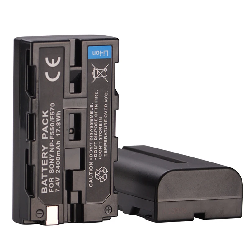 

2X NP-F550 NP-F570 7.4V 2400mAH Li-ion Rechargeable battery for Sony NP-F550 F570 CCD-SC55 CCD-TRV81 DCR-TRV210 MVC-FD81 Camera