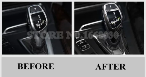 Рукоятка рычага переключения передач из углеродного волокна Накладка для BMW X5 X6