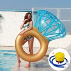 Надувное плавающее кольцо с бриллиантом 40 см, плавательное кольцо для взрослых, кресло, надувная плавающая кровать для водных видов спорта