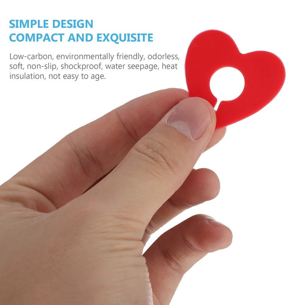 

2 Sets 16 Pcs Reusable Glass Tags Heart-shaped Glass Identifiers