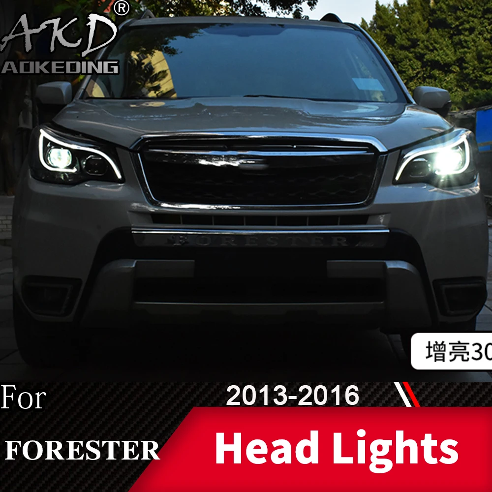 Передняя фара для автомобиля SUBARU Forester 2013-2016 фары ангела противотуманные дневные