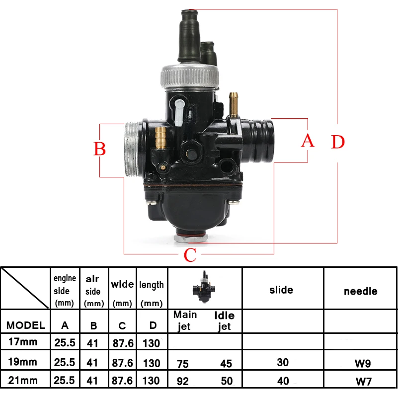 PHBG карбюратор DS 17 мм 19 21 AD 5 гоночный Carburador Carb dellorto ForJOG50 JOG90 BWS100 RG50 DIO50-90 Yamaha |