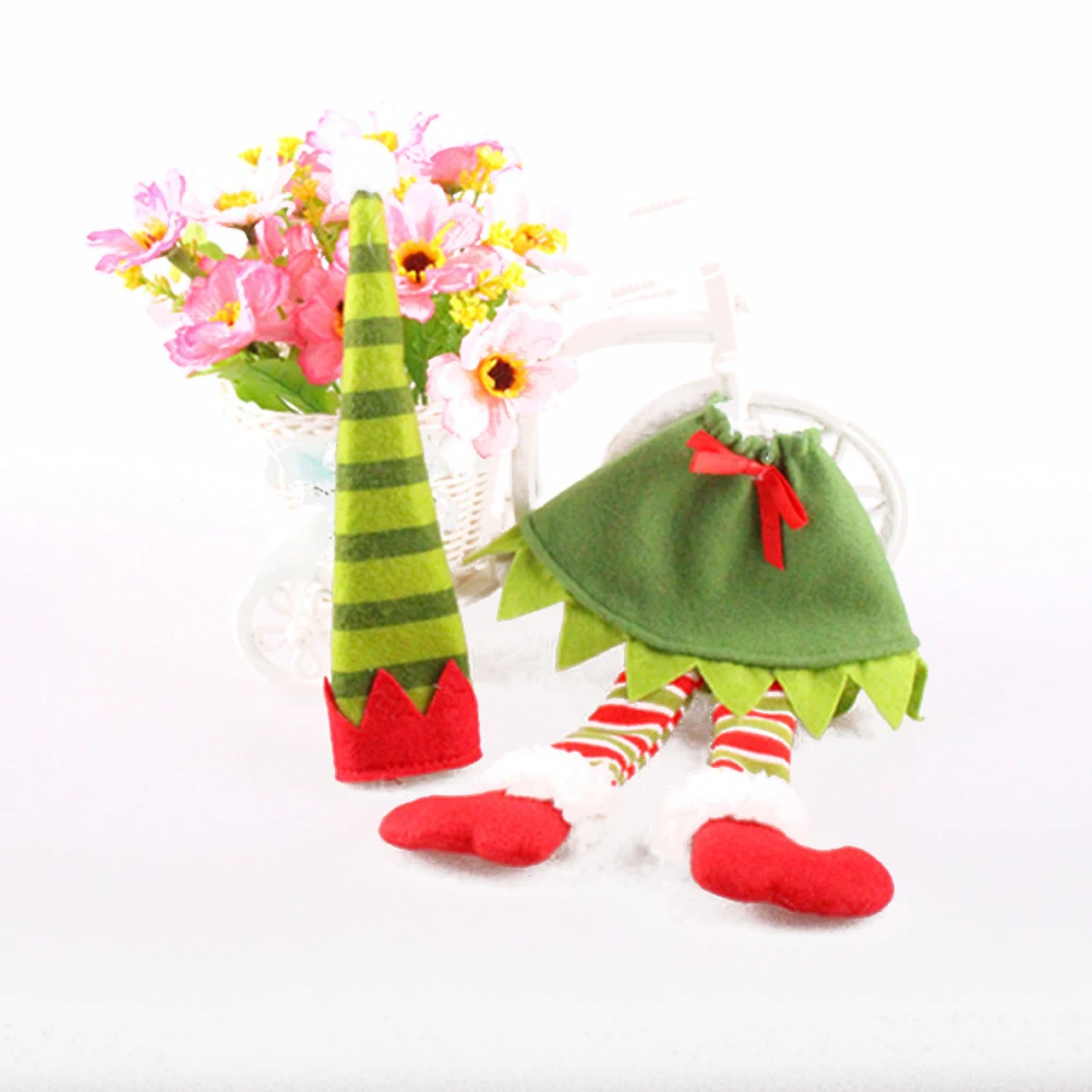 Рождественское украшение для хранения вина полотенца бутылок подарок Санта