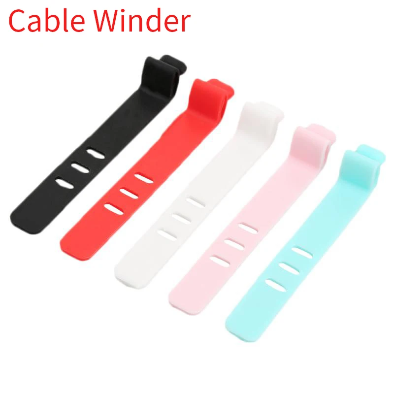 

USB Cable Organizer Digital Cable Management Phone Cord Protector Mouse AUX Headphone Ties Hook Loop Fixed Free Cut Wire Winder