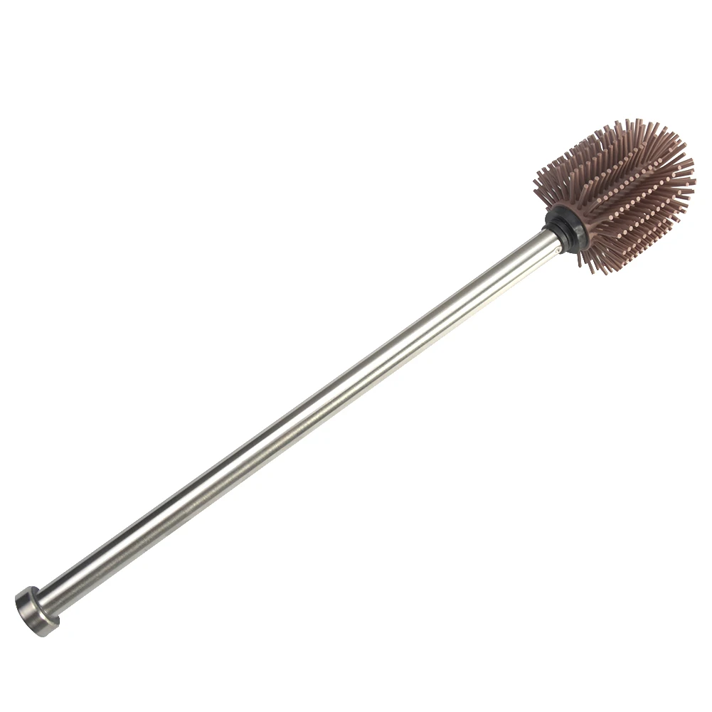

Silicone Replacement Portable Durable Cleaning Tool Toilet Brush Accessories Bathroom Long Handle Home Use Stainless Steel Scrub