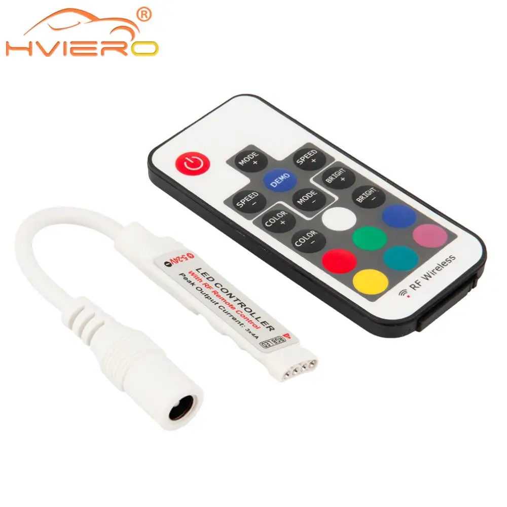 

LED Strip Light 17kMiniRF Controller Remote Sensor for Wall Light Module Wireless 12V RGB Light,with Butt Plug Control Connector