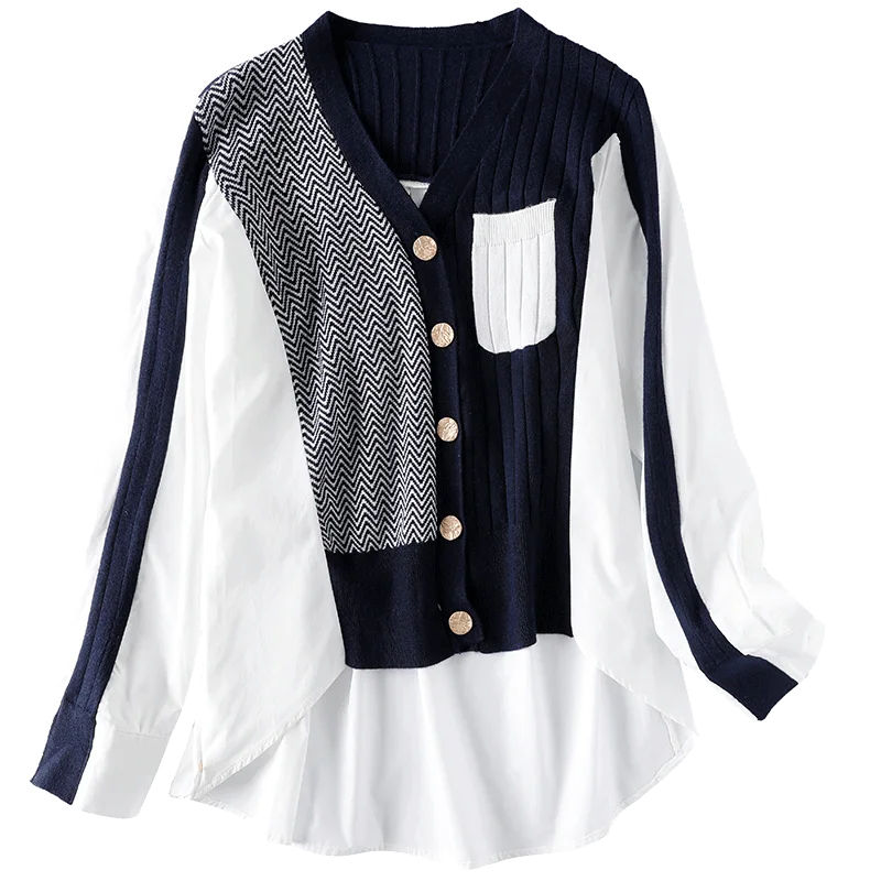 Кардиган женский трикотажный укороченный в Корейском стиле осень 2020 |