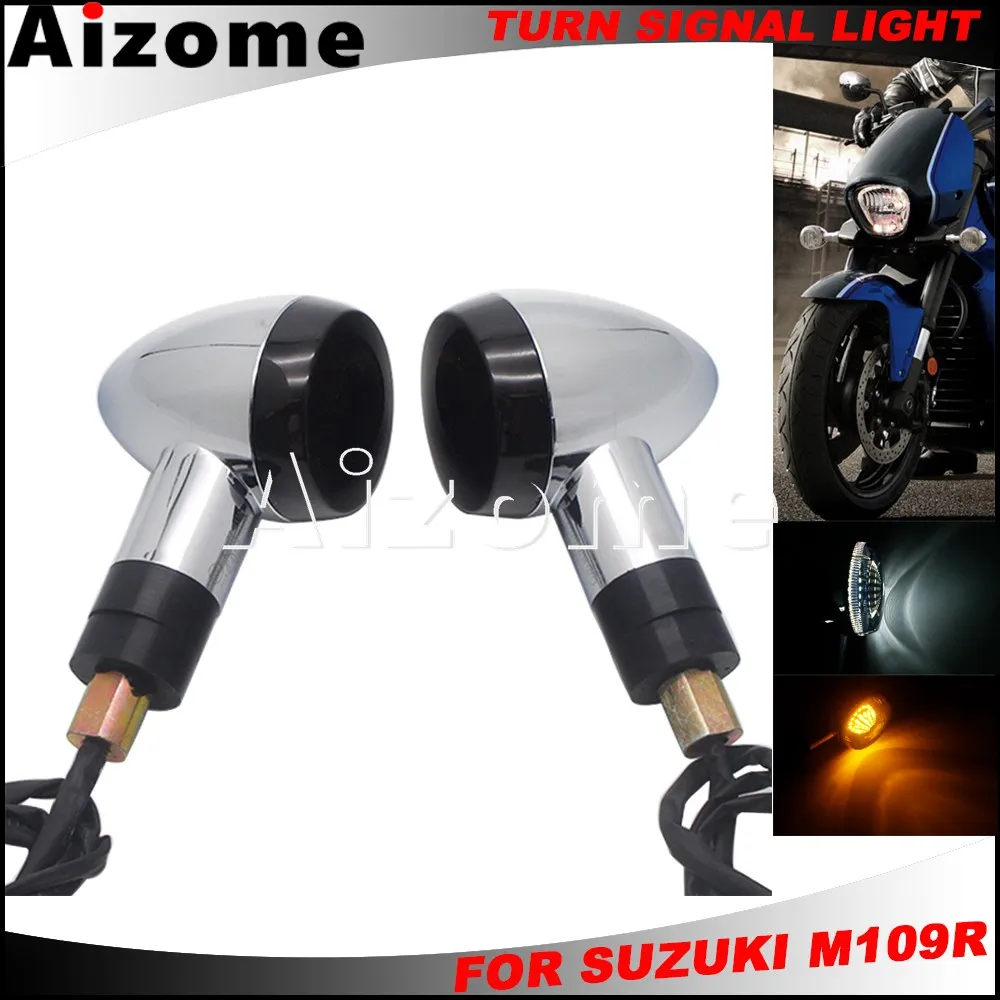 EMARK E4 Front/Rear LED Turn Signal Light for Suzuki Boulevard M109R VRZ1800 3 IN 1 Tail Brake Indicator Light Running Lamp