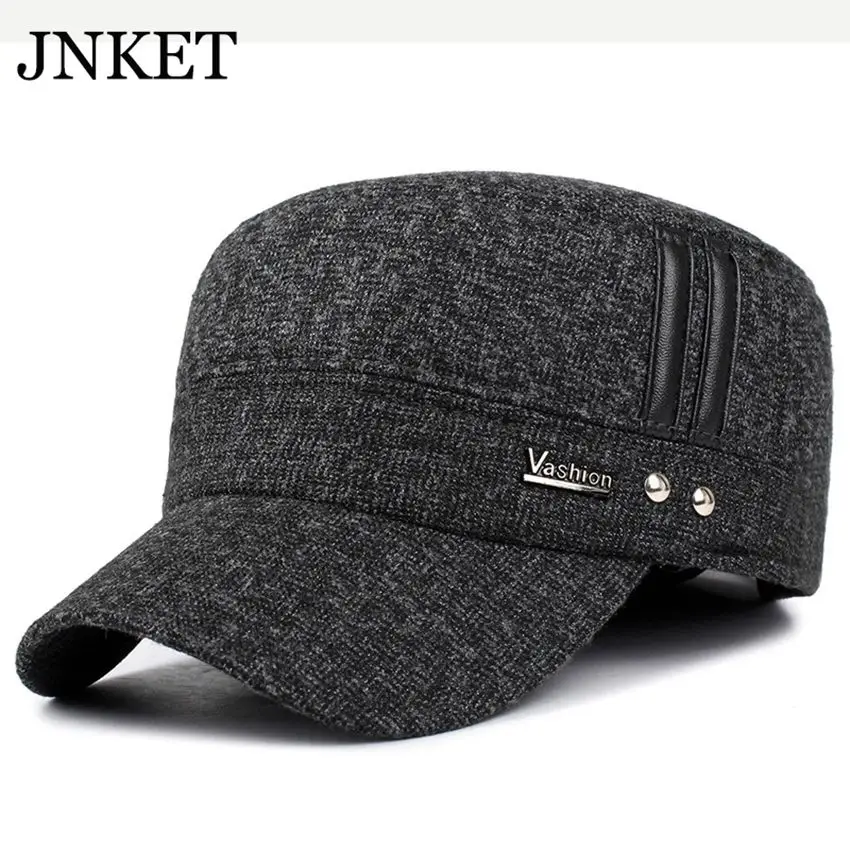 

Кепка-ушанка JNKET Мужская, плоская, для спорта на открытом воздухе, модная, Армейская, Регулируемая Кепка, Осень-зима