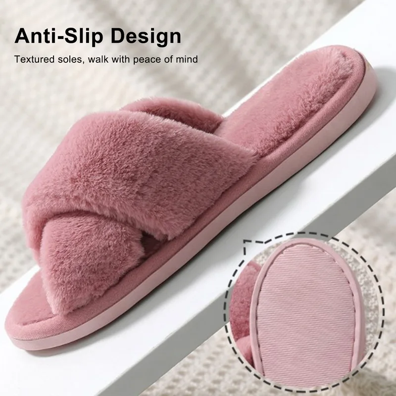 Женские повседневные пушистые тапочки Новинка осени и зимы 2021 женские шлепанцы