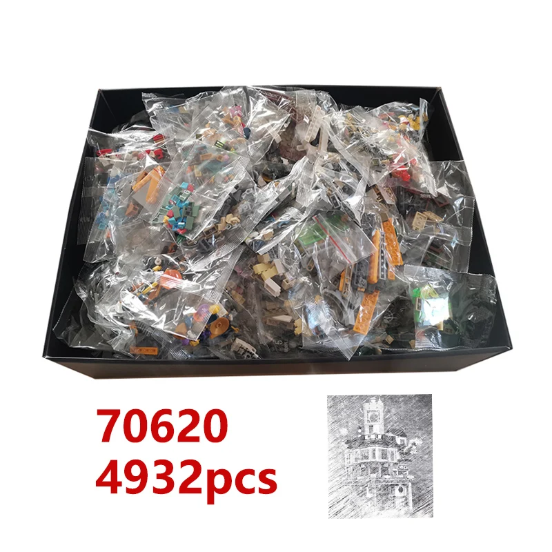 

Big Movie Series Building Blocks Ninja Headquarters City Compatible 06066 70620 4932pcs Bricks With LED Sets Toys Gifts