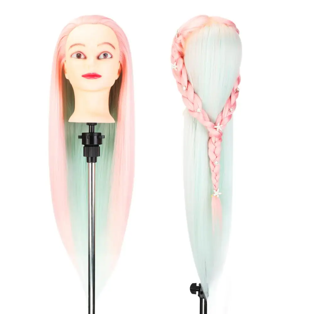 28'颼% синтетические волокна волос тренировочные головки с длинными густыми