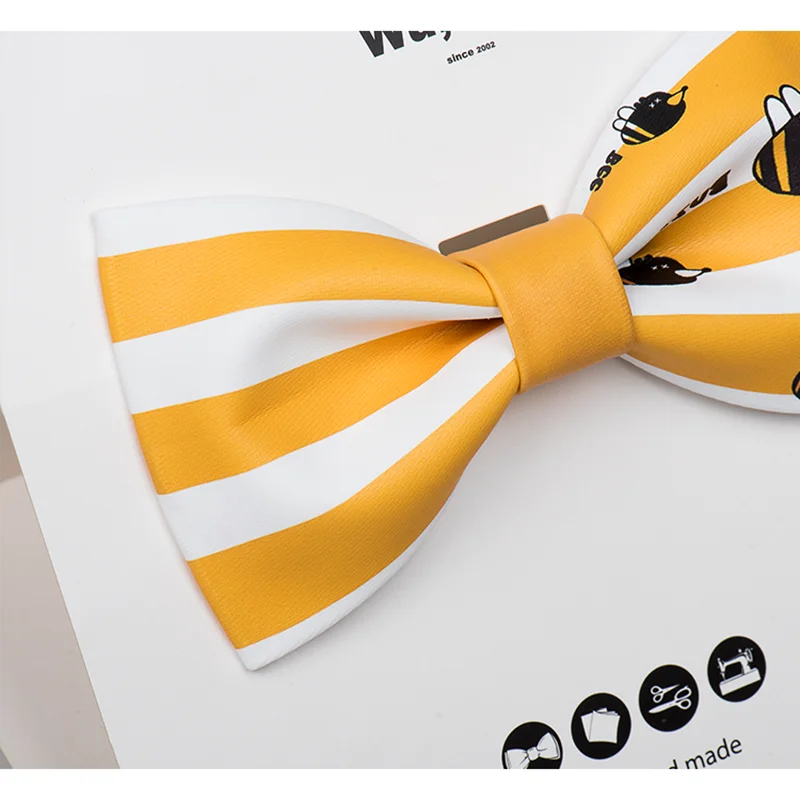 

Men Bow Tie Printed Animals Bee With Gift Box Packed High Quality Handmade Adjustable Size Casual Bow Tie For Party Groom Bow